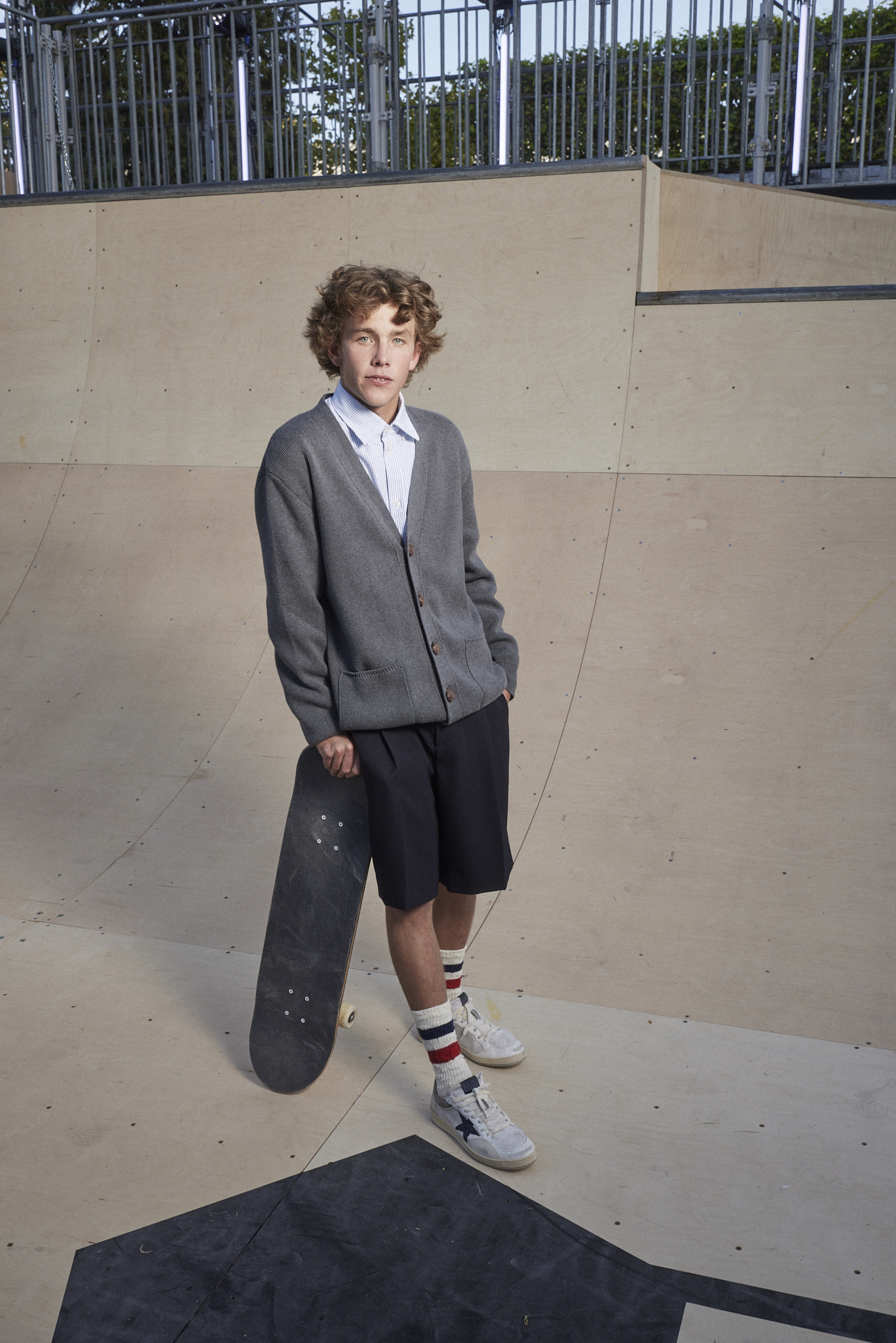 Golden Goose's global brand ambassador and skater Keegan Palmer.